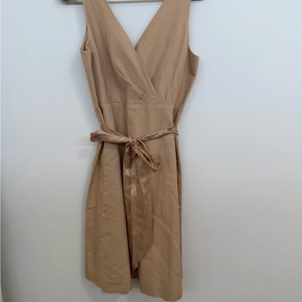 J. Crew Tan Wrap Mini Dress